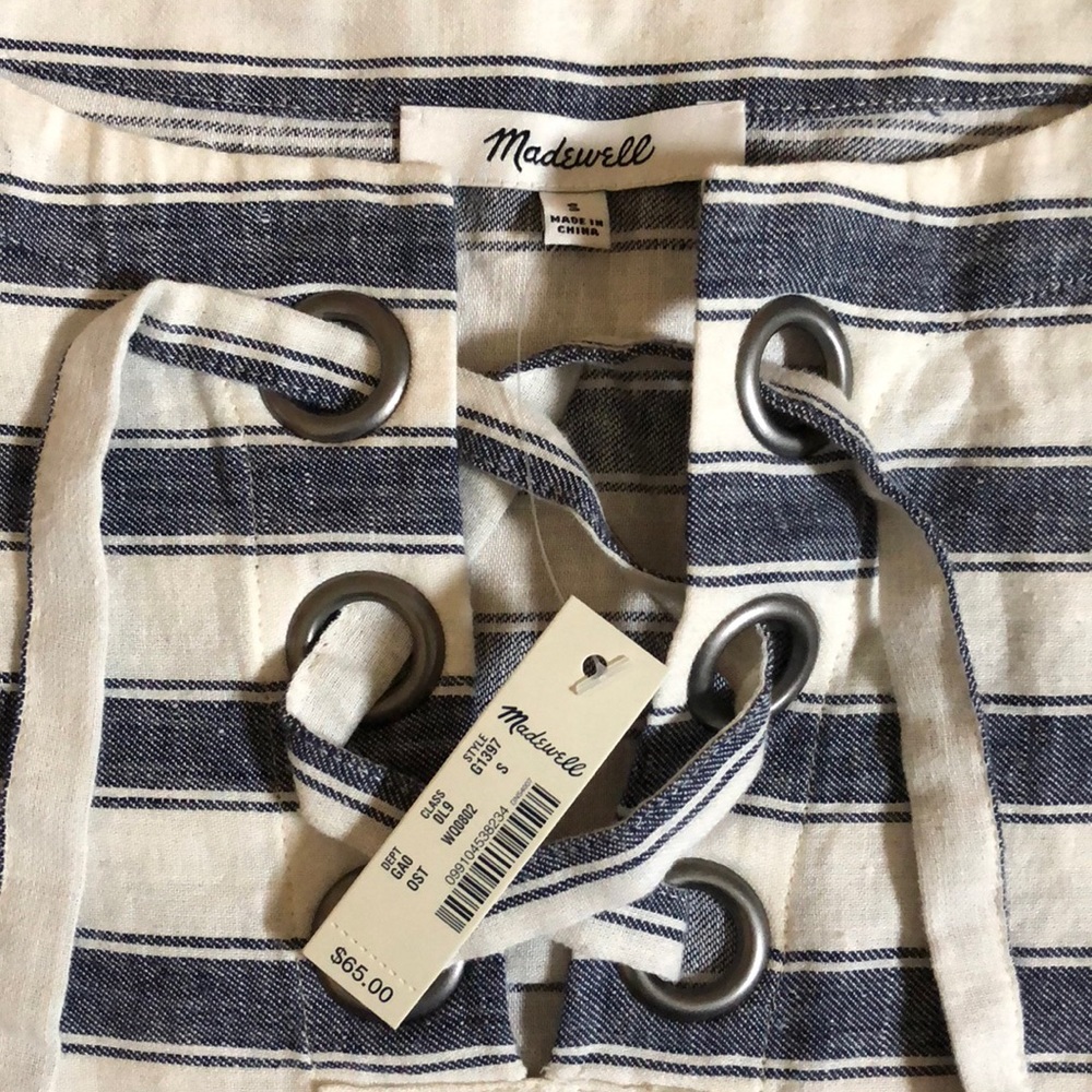 📦 🚚 EVERYTHING MUST GO! NWT Madewell Tie Top | Sz S - Picture 7 of 7